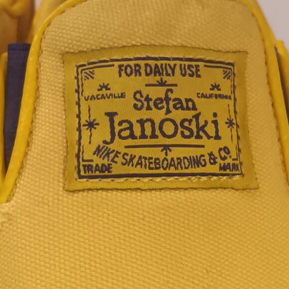 Nike Mens Stephan Janoski Yellow Skate Boarding Slip On Sneakers 6Y - Picture 4 of 9